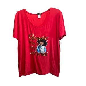 Make it rain Scorpio graphic tshirt red 3x NWT 95% polyester short sleeves